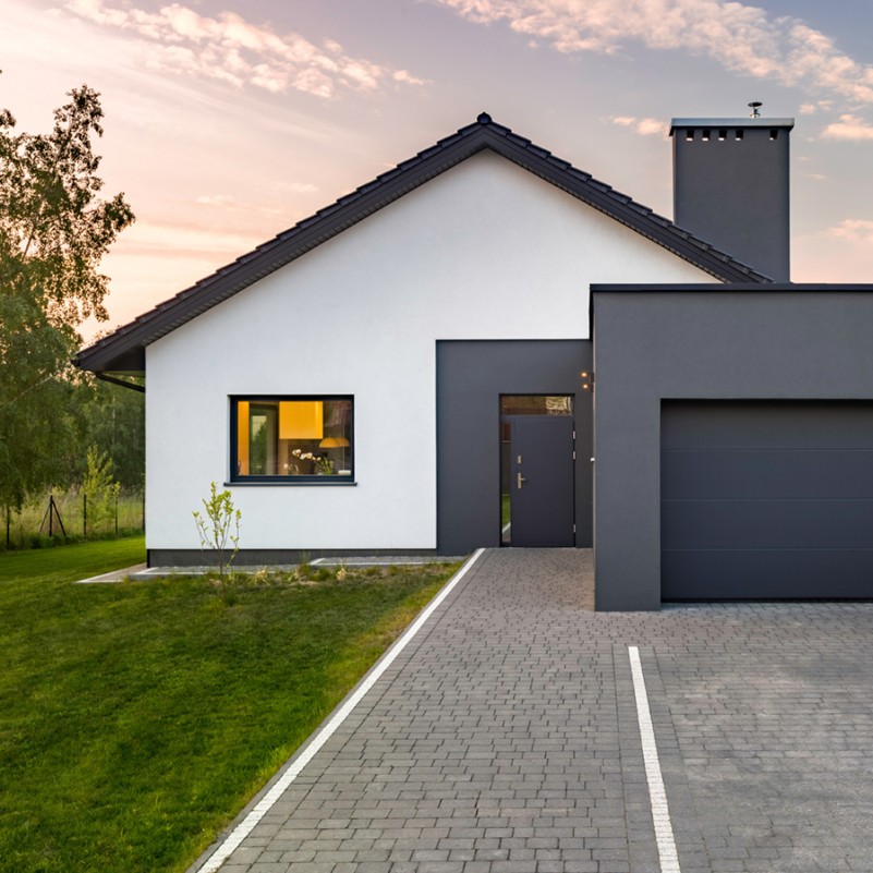 Modern house with garage